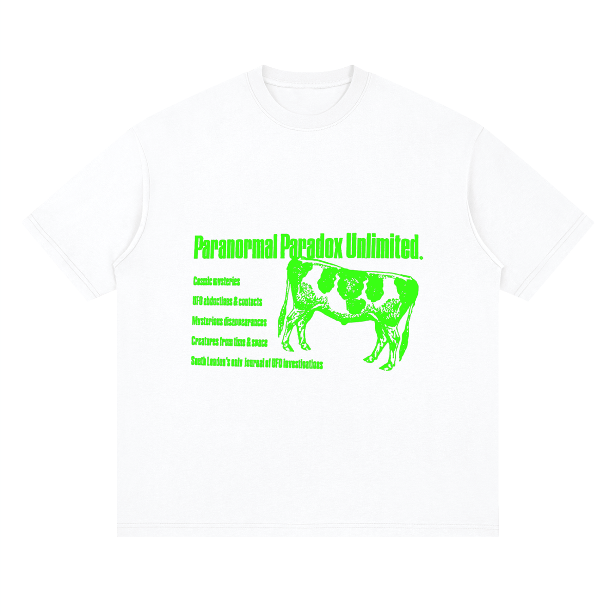 Paranormal Paradox Neon — Drop Shoulder T-Shirt