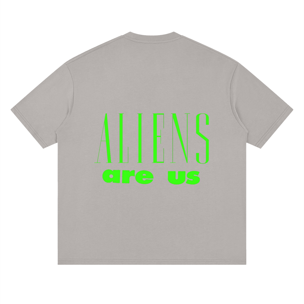 Aliens Are Us Neon — Drop Shoulder T-Shirt