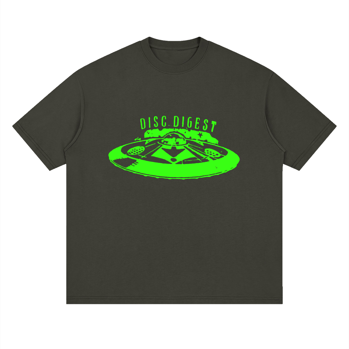Disc Digest Neon — Drop Shoulder T-Shirt