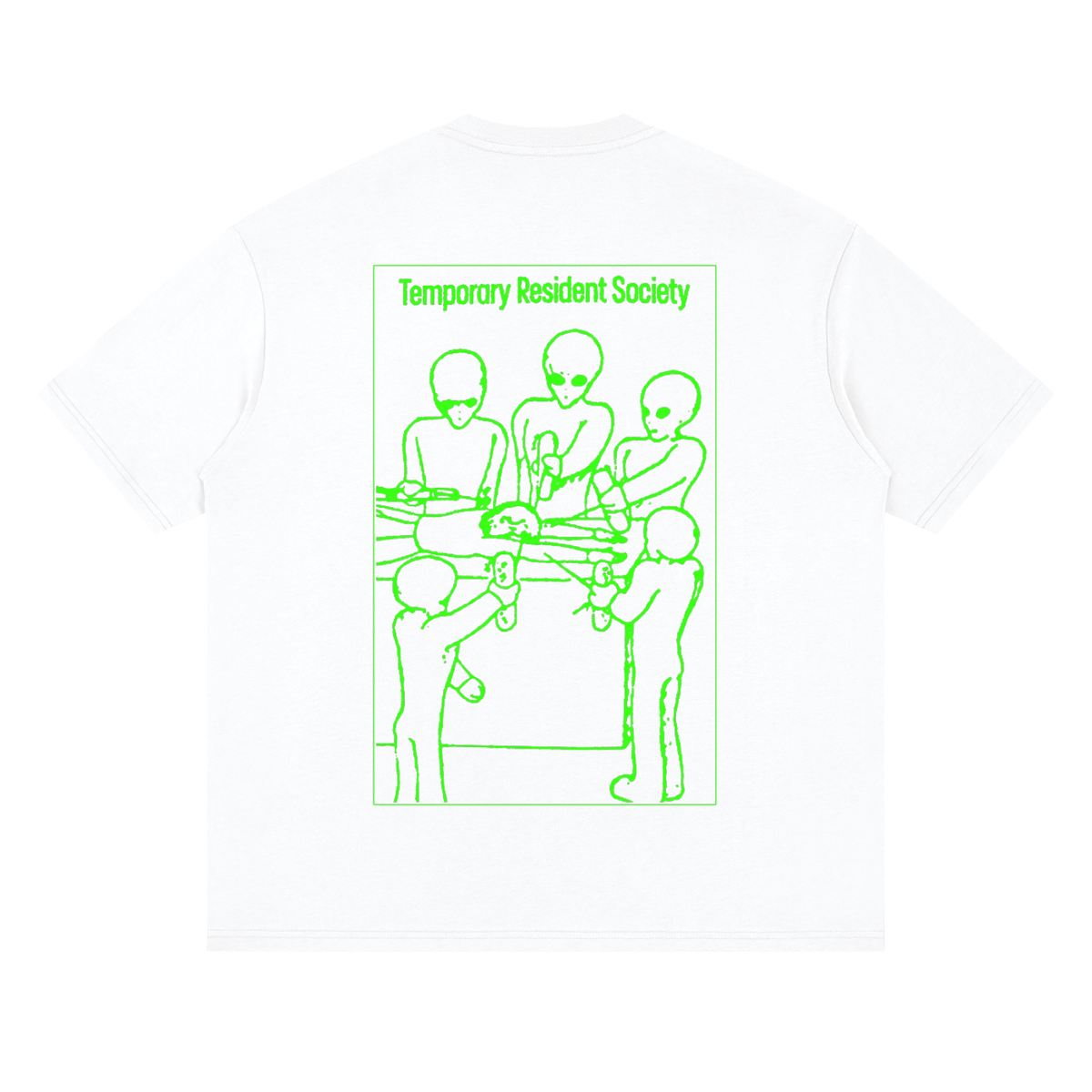 Temporary Resident Society Neon — Drop Shoulder T-Shirt