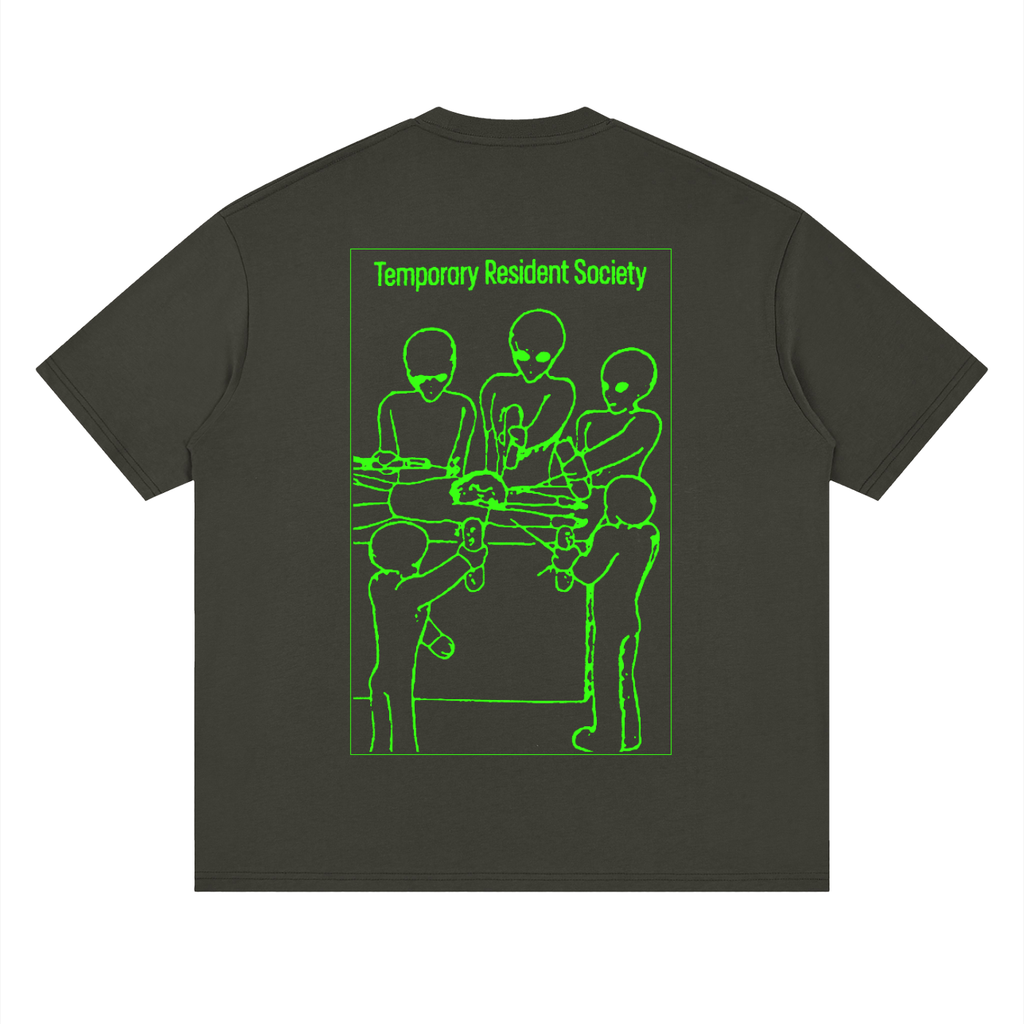 Temporary Resident Society Neon — Drop Shoulder T-Shirt