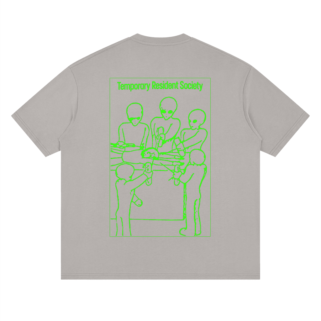 Temporary Resident Society Neon — Drop Shoulder T-Shirt