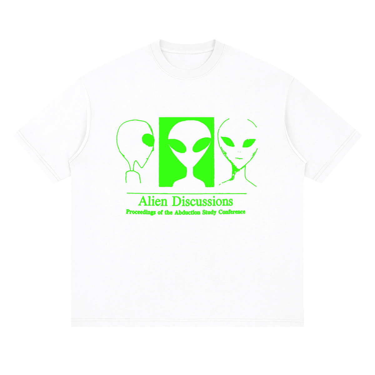 Alien Discussions Neon — Drop Shoulder T-Shirt