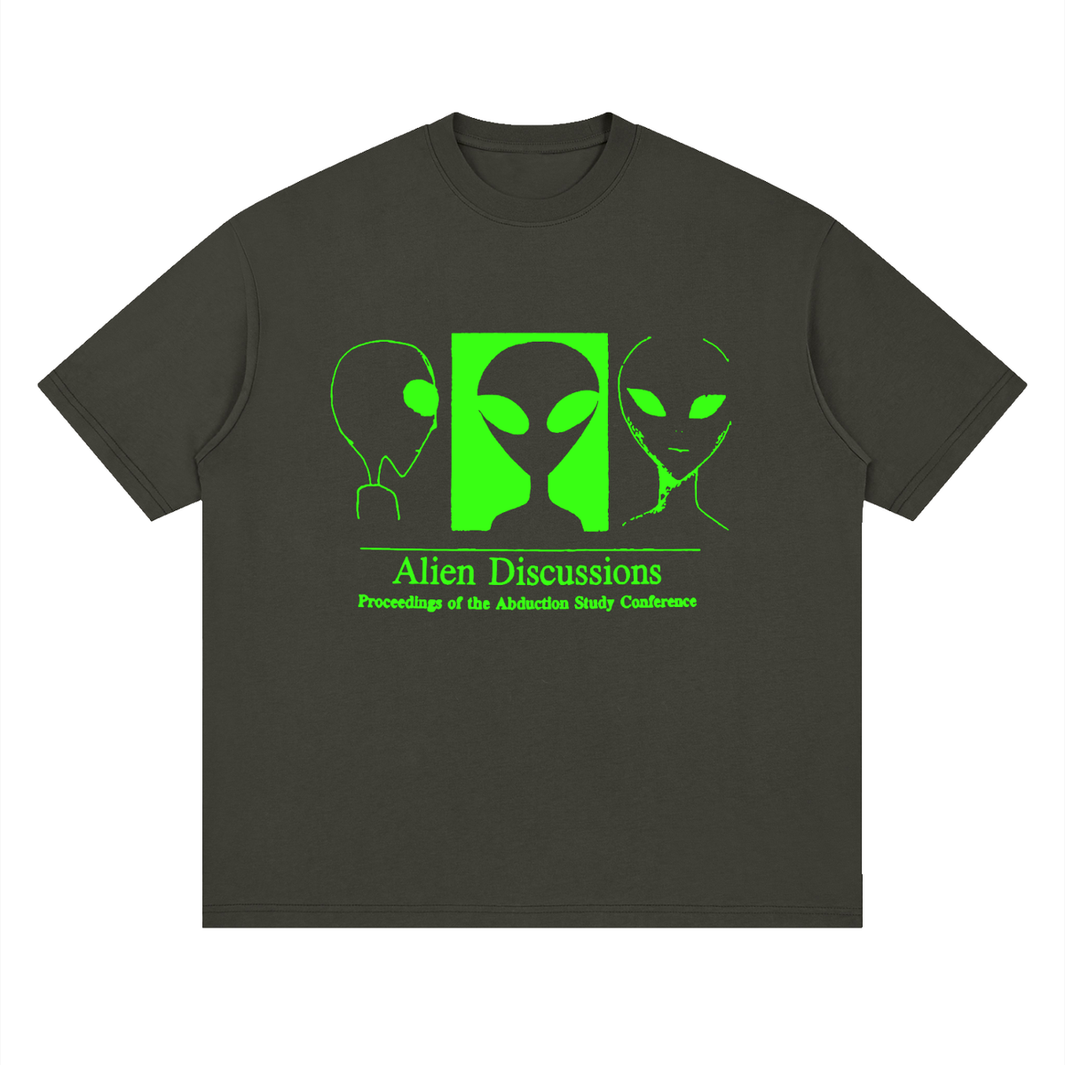 Alien Discussions Neon — Drop Shoulder T-Shirt
