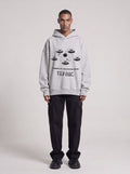 T.U.F.O.I.C. — Boxy Hoodie in Flower Gray, front, worn by male model