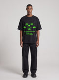 T.U.F.O.I.C. Neon — Drop Shoulder T-Shirt in Black Beauty, front, worn by male model