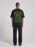 Twenty Twenty Vision Neon — Drop Shoulder T-Shirt in Black Beauty, back, worn by male model