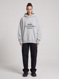 Vegas UFO Congress — Boxy Hoodie in Flower Gray, front, worn by female model